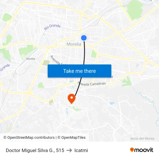Doctor Miguel Silva G., 515 to Icatmi map