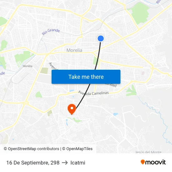 16 De Septiembre, 298 to Icatmi map