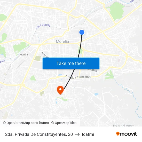 2da. Privada De Constituyentes, 20 to Icatmi map
