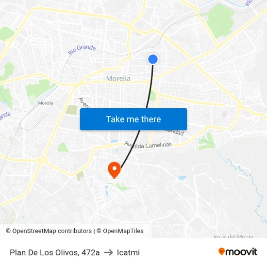 Plan De Los Olivos, 472a to Icatmi map