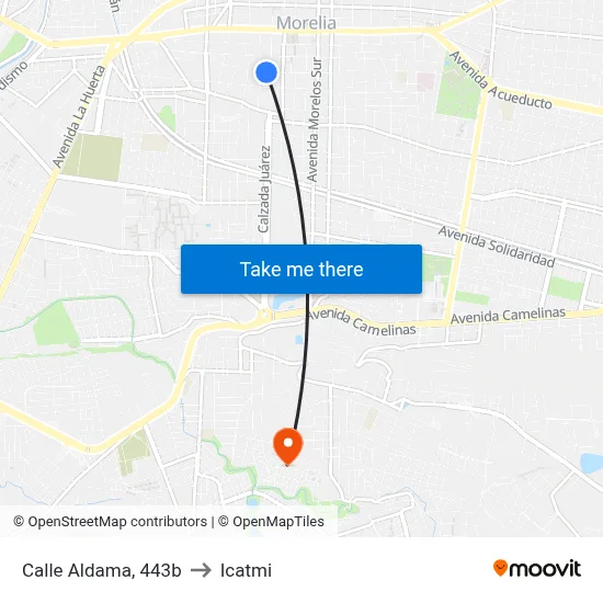 Calle Aldama, 443b to Icatmi map