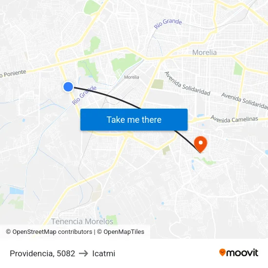 Providencia, 5082 to Icatmi map