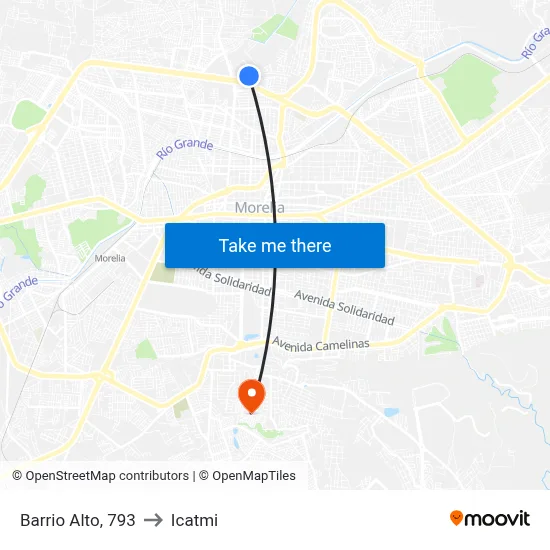 Barrio Alto, 793 to Icatmi map