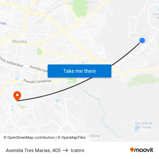 Avenida Tres Marias, 405 to Icatmi map