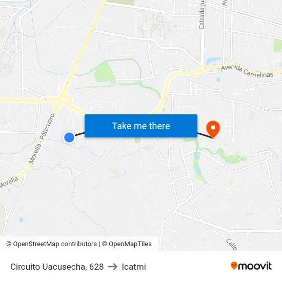 Circuito Uacusecha, 628 to Icatmi map