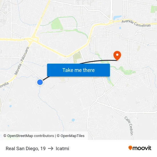 Real San Diego, 19 to Icatmi map