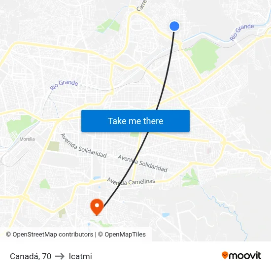 Canadá, 70 to Icatmi map