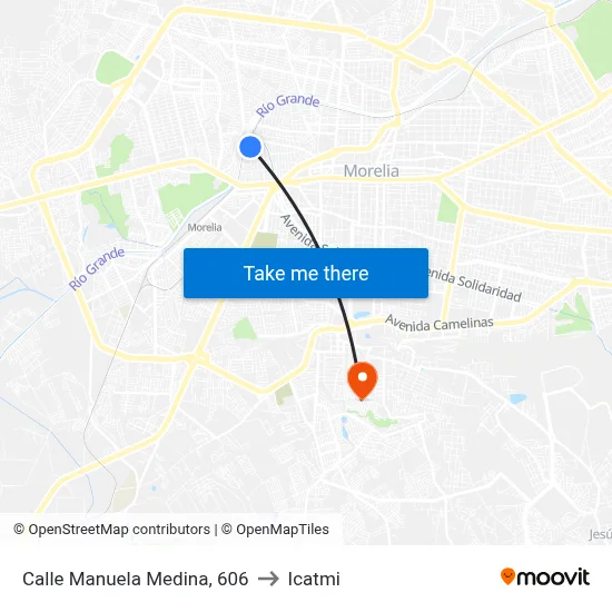 Calle Manuela Medina, 606 to Icatmi map