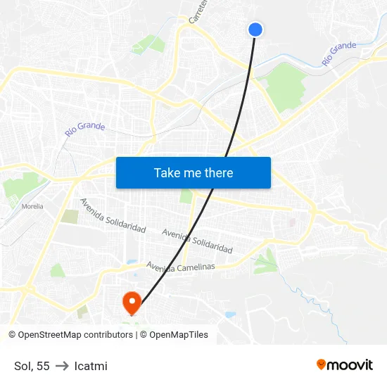 Sol, 55 to Icatmi map