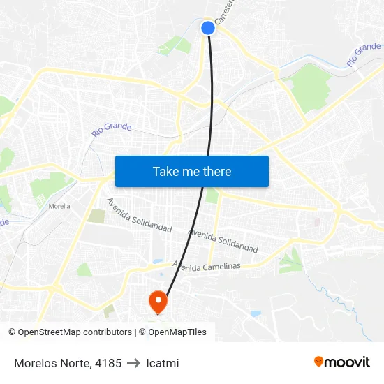 Morelos Norte, 4185 to Icatmi map