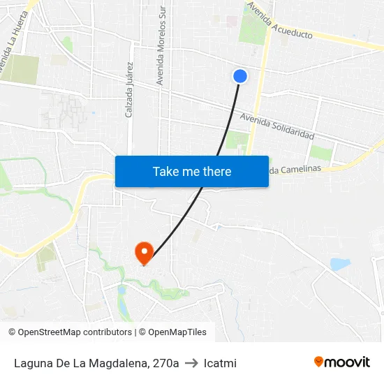 Laguna De La Magdalena, 270a to Icatmi map