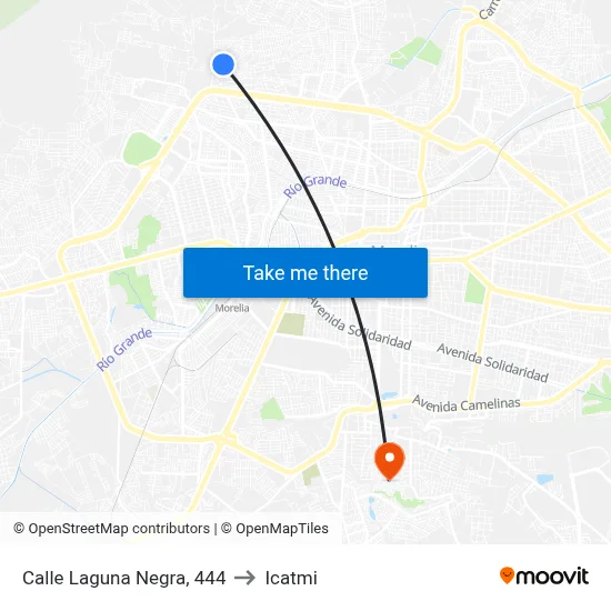 Calle Laguna Negra, 444 to Icatmi map