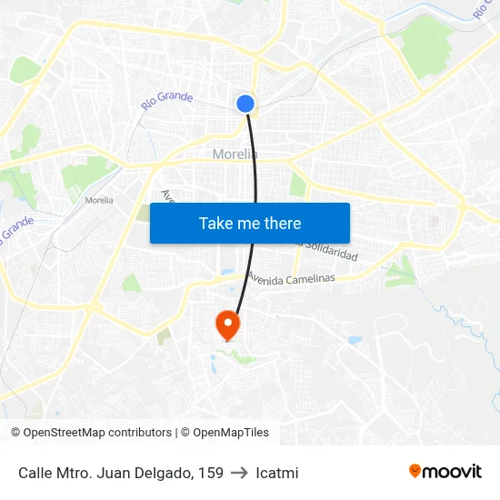 Calle Mtro. Juan Delgado, 159 to Icatmi map