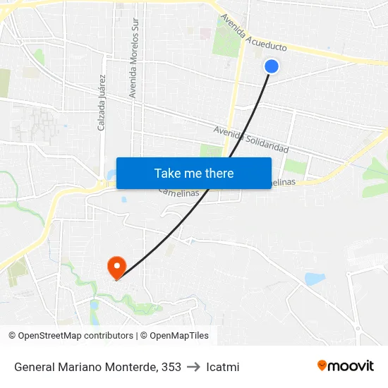 General Mariano Monterde, 353 to Icatmi map