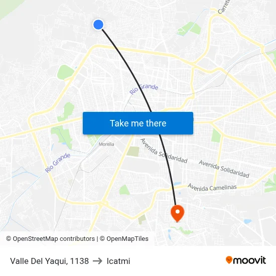 Valle Del Yaqui, 1138 to Icatmi map