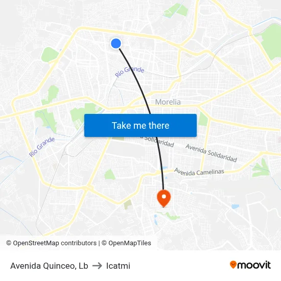 Avenida Quinceo, Lb to Icatmi map