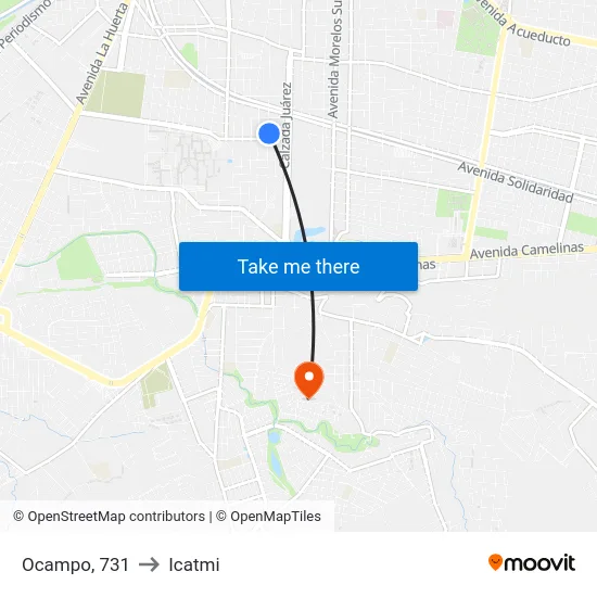Ocampo, 731 to Icatmi map