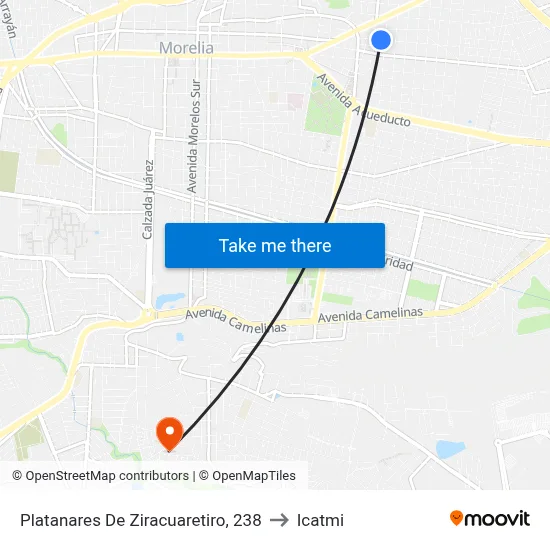 Platanares De Ziracuaretiro, 238 to Icatmi map