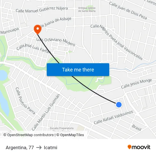 Argentina, 77 to Icatmi map