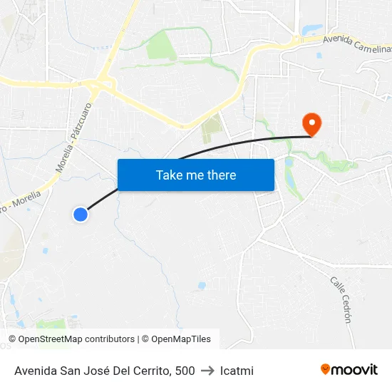 Avenida San José Del Cerrito, 500 to Icatmi map