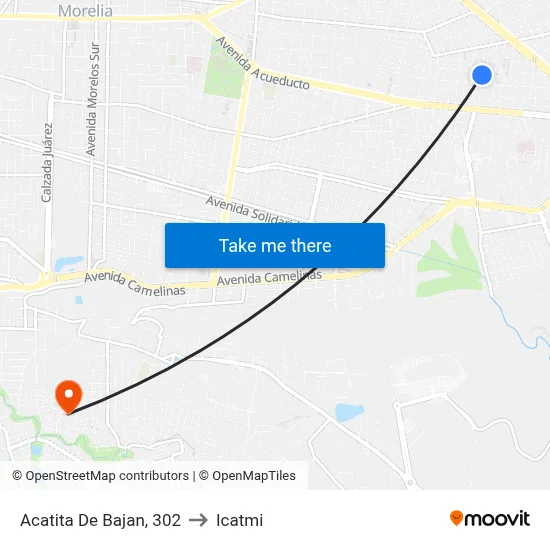 Acatita De Bajan, 302 to Icatmi map