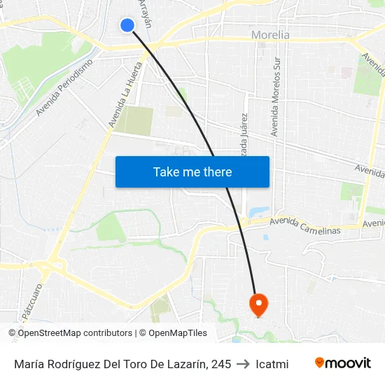 María Rodríguez Del Toro De Lazarín, 245 to Icatmi map