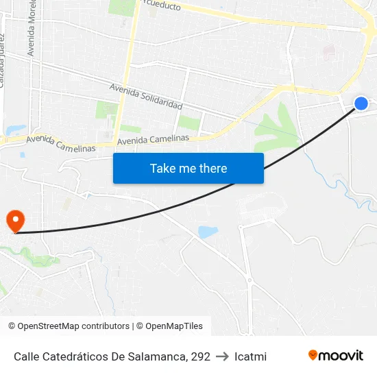 Calle Catedráticos De Salamanca, 292 to Icatmi map