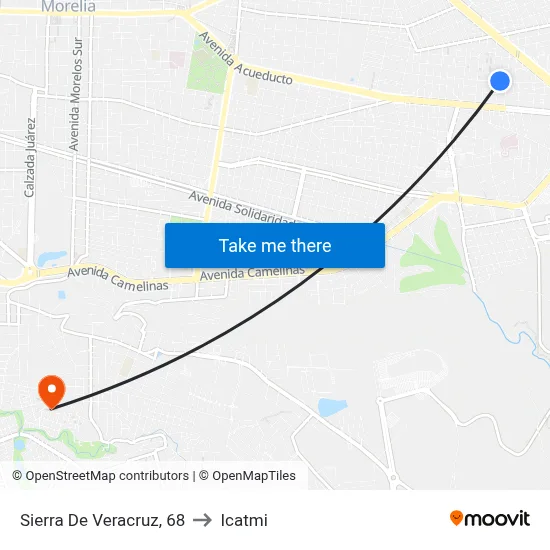 Sierra De Veracruz, 68 to Icatmi map