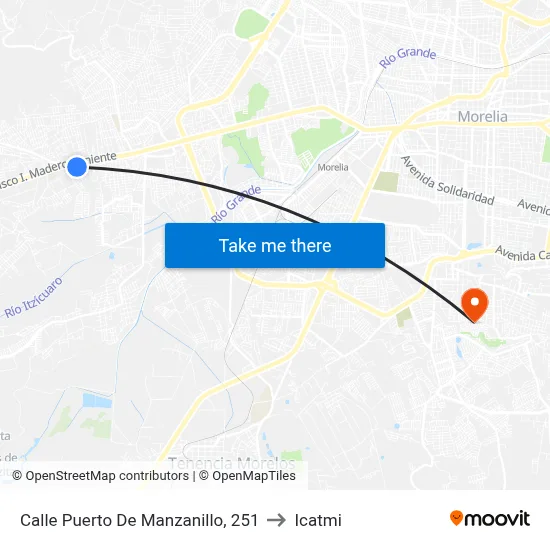 Calle Puerto De Manzanillo, 251 to Icatmi map