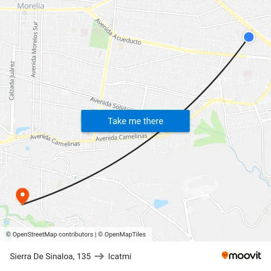 Sierra De Sinaloa, 135 to Icatmi map