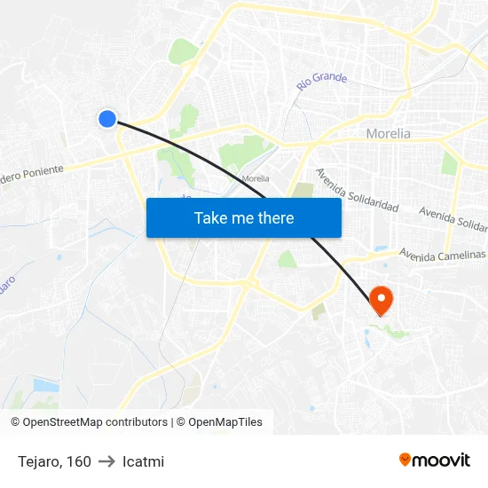 Tejaro, 160 to Icatmi map