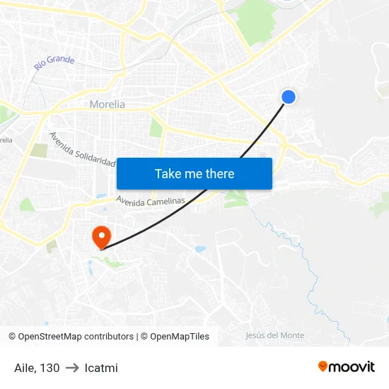 Aile, 130 to Icatmi map
