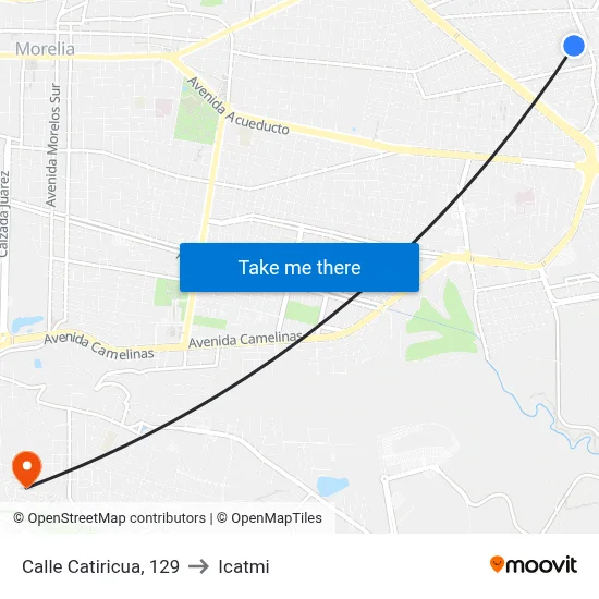 Calle Catiricua, 129 to Icatmi map