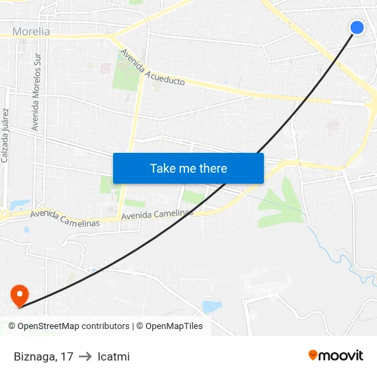 Biznaga, 17 to Icatmi map