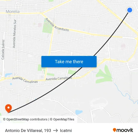 Antonio De Villareal, 193 to Icatmi map