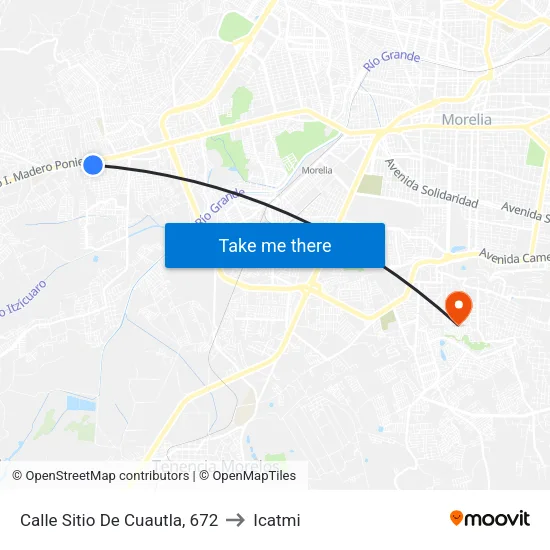 Calle Sitio De Cuautla, 672 to Icatmi map