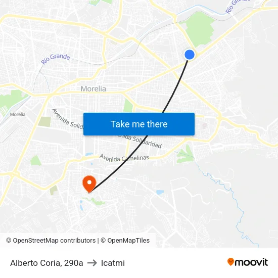 Alberto Coria, 290a to Icatmi map