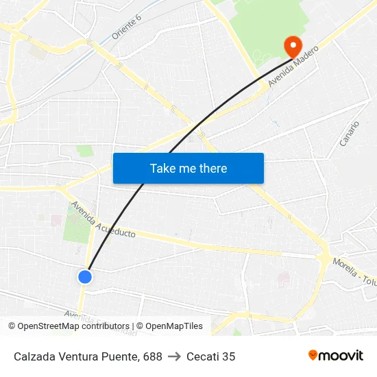 Calzada Ventura Puente, 688 to Cecati 35 map