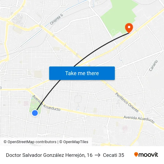 Doctor Salvador González Herrejón, 16 to Cecati 35 map