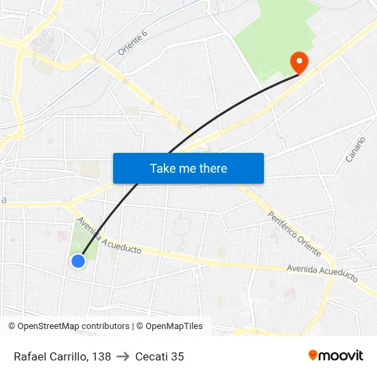 Rafael Carrillo, 138 to Cecati 35 map