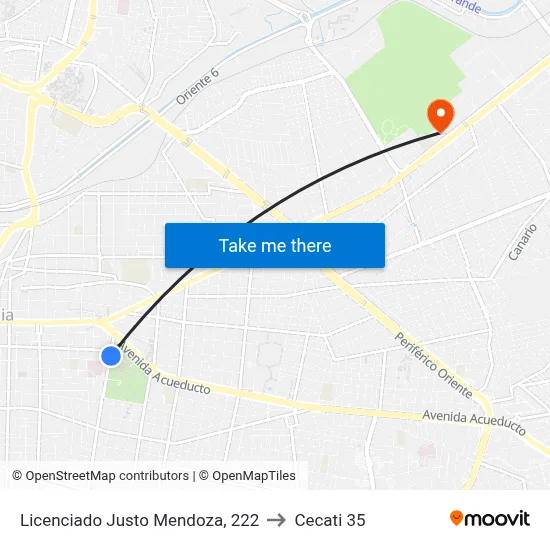 Licenciado Justo Mendoza, 222 to Cecati 35 map