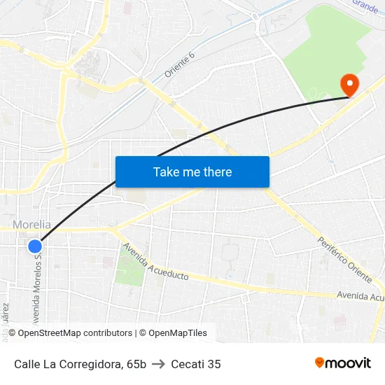 Calle La Corregidora, 65b to Cecati 35 map