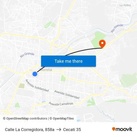 Calle La Corregidora, 858a to Cecati 35 map