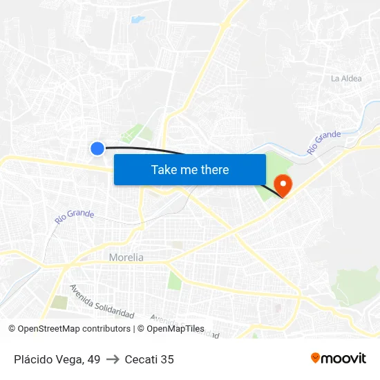 Plácido Vega, 49 to Cecati 35 map