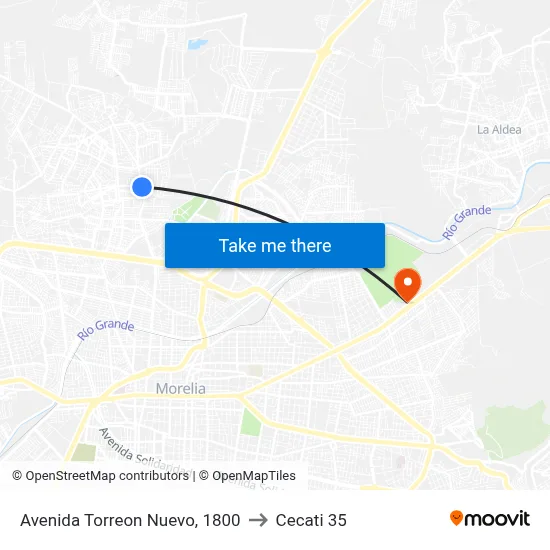 Avenida Torreon Nuevo, 1800 to Cecati 35 map
