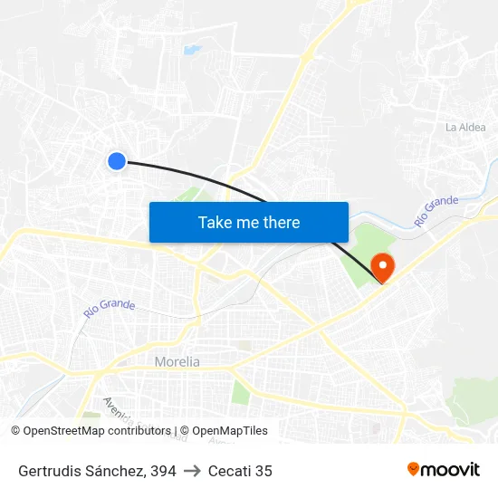 Gertrudis Sánchez, 394 to Cecati 35 map