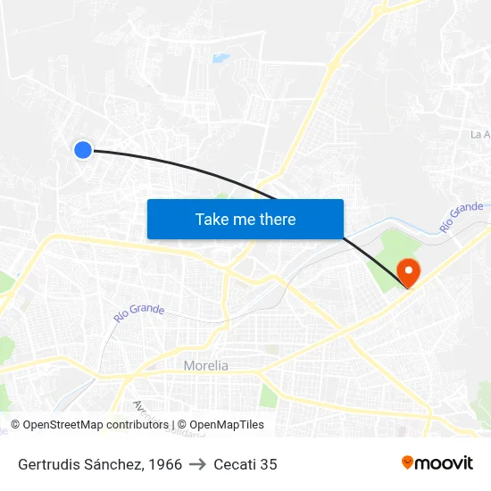 Gertrudis Sánchez, 1966 to Cecati 35 map
