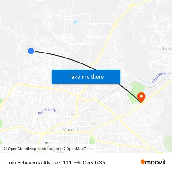 Luis Echeverría Álvarez, 111 to Cecati 35 map