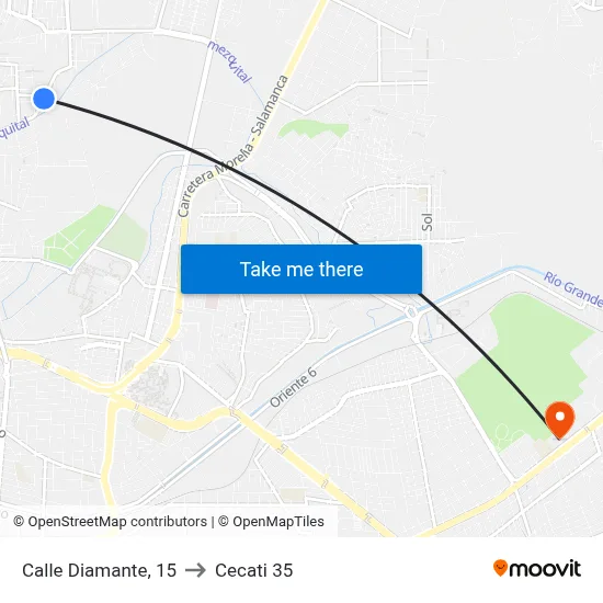 Calle Diamante, 15 to Cecati 35 map