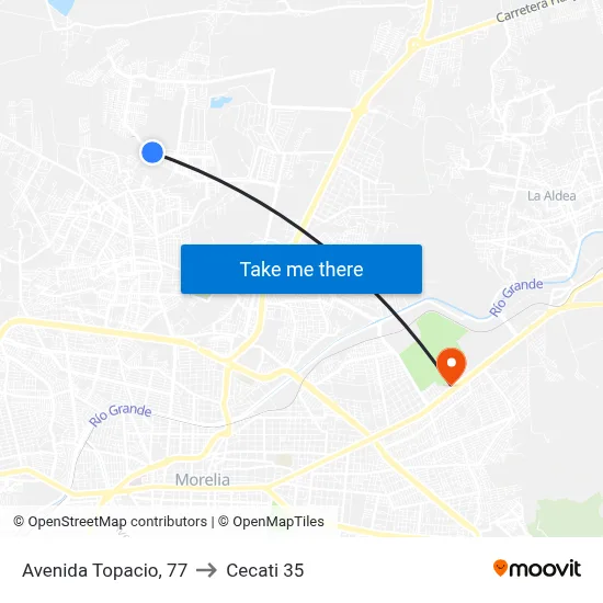 Avenida Topacio, 77 to Cecati 35 map